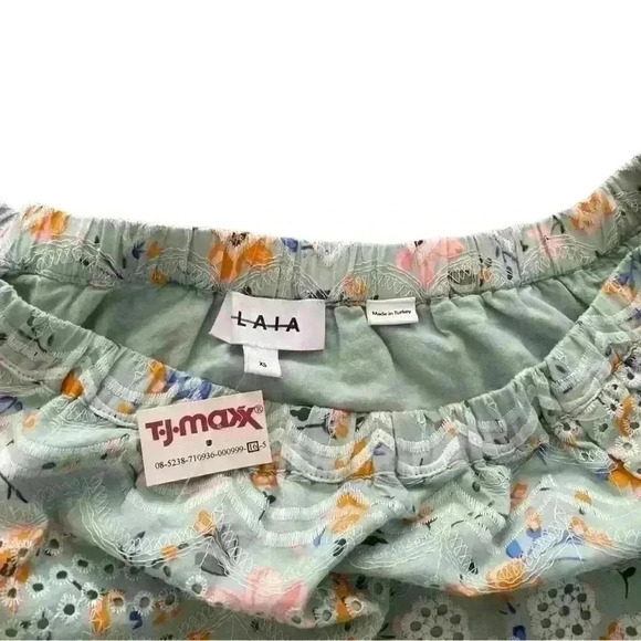 NWT Anthropologie LAIA Anthro Ashtabula Embroidered Off Shoulder Top - Picture 3 of 5